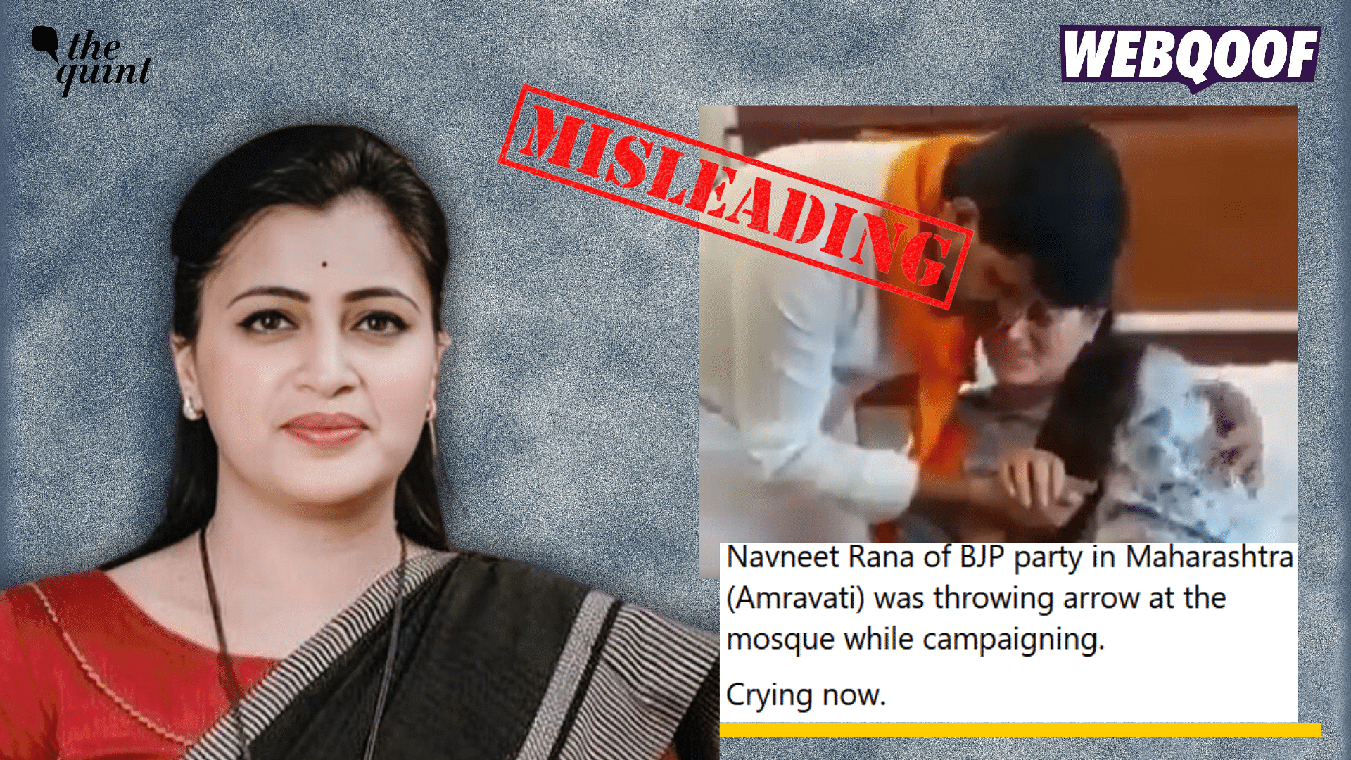<div class="paragraphs"><p>Fact-check: An old video of Navneet Rana is being shared to falsely claim that it shows her crying after her defeat in the election results. </p></div>
