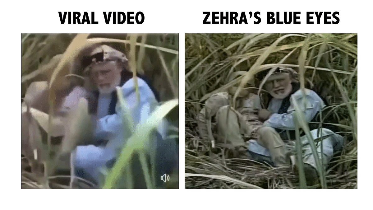 The video shows a scene from a 2004 Iranian TV series called 'Zahra's Blue Eyes'.
