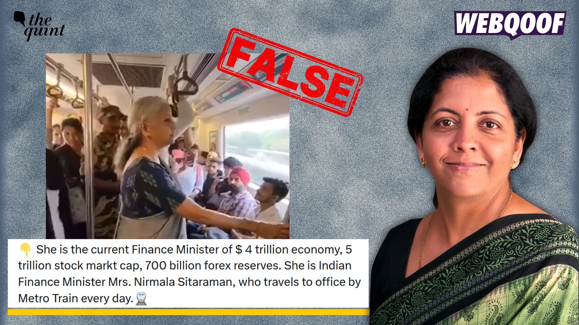 <div class="paragraphs"><p>Fact-check: An old video showing Nirmala Sitharaman traveling through Delhi metro right before Lok Sabha elections 2024 is going viral with misleading claims.</p></div>