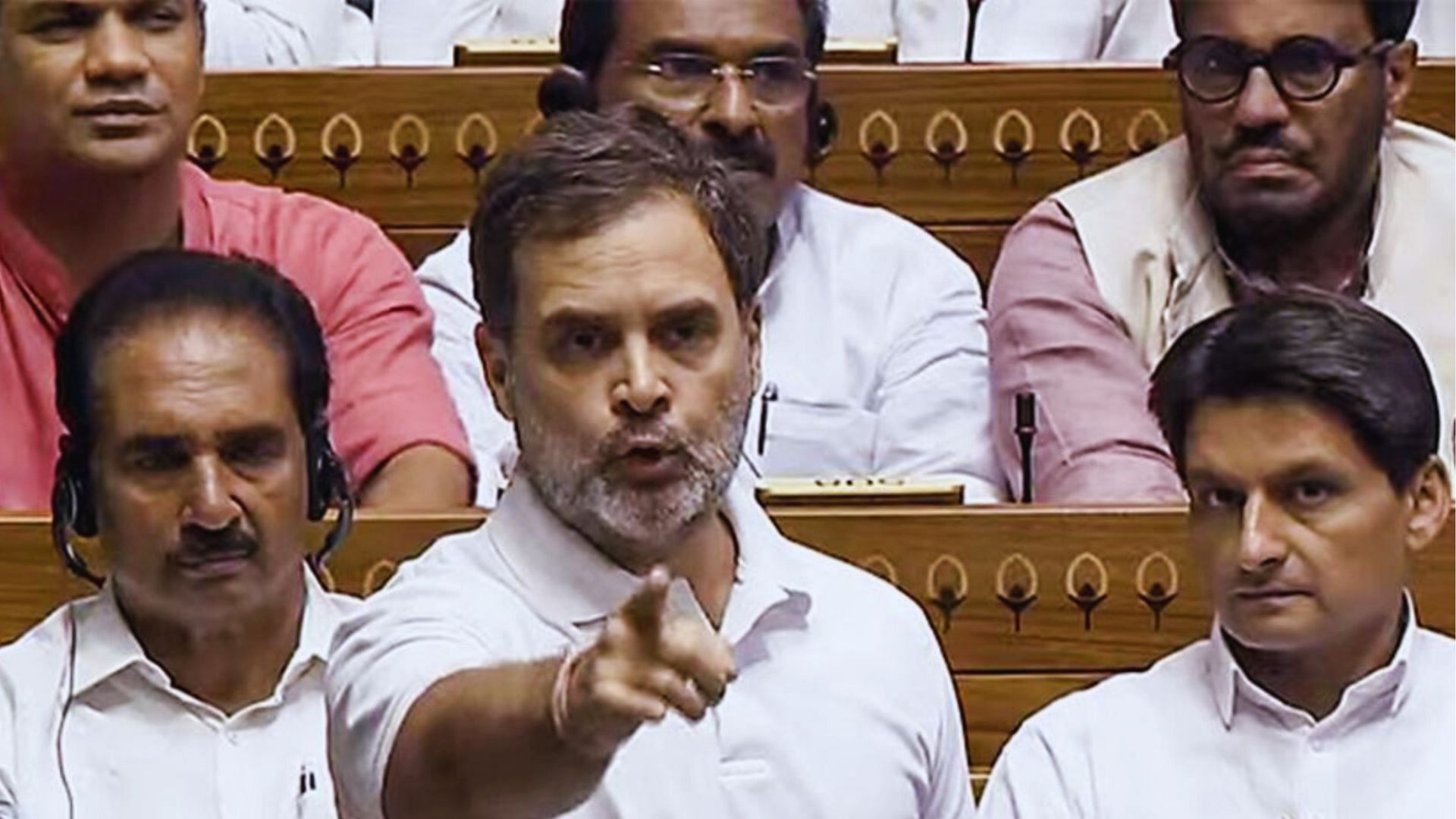 <div class="paragraphs"><p>Rahul Gandhi speaking in Parliament.</p></div>