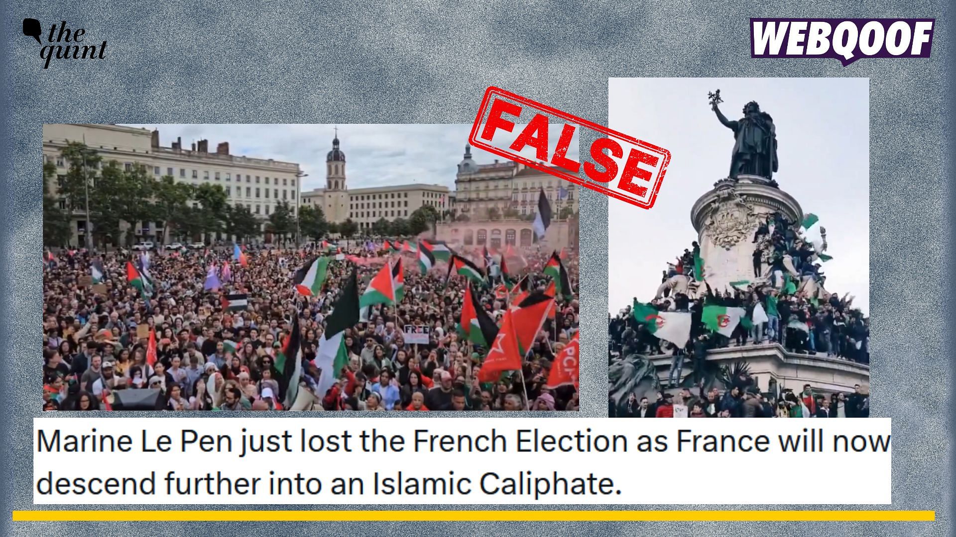 <div class="paragraphs"><p>Fact-Check: Old and unrelated visuals of protests from France have been falsely linked to elections results.</p></div>