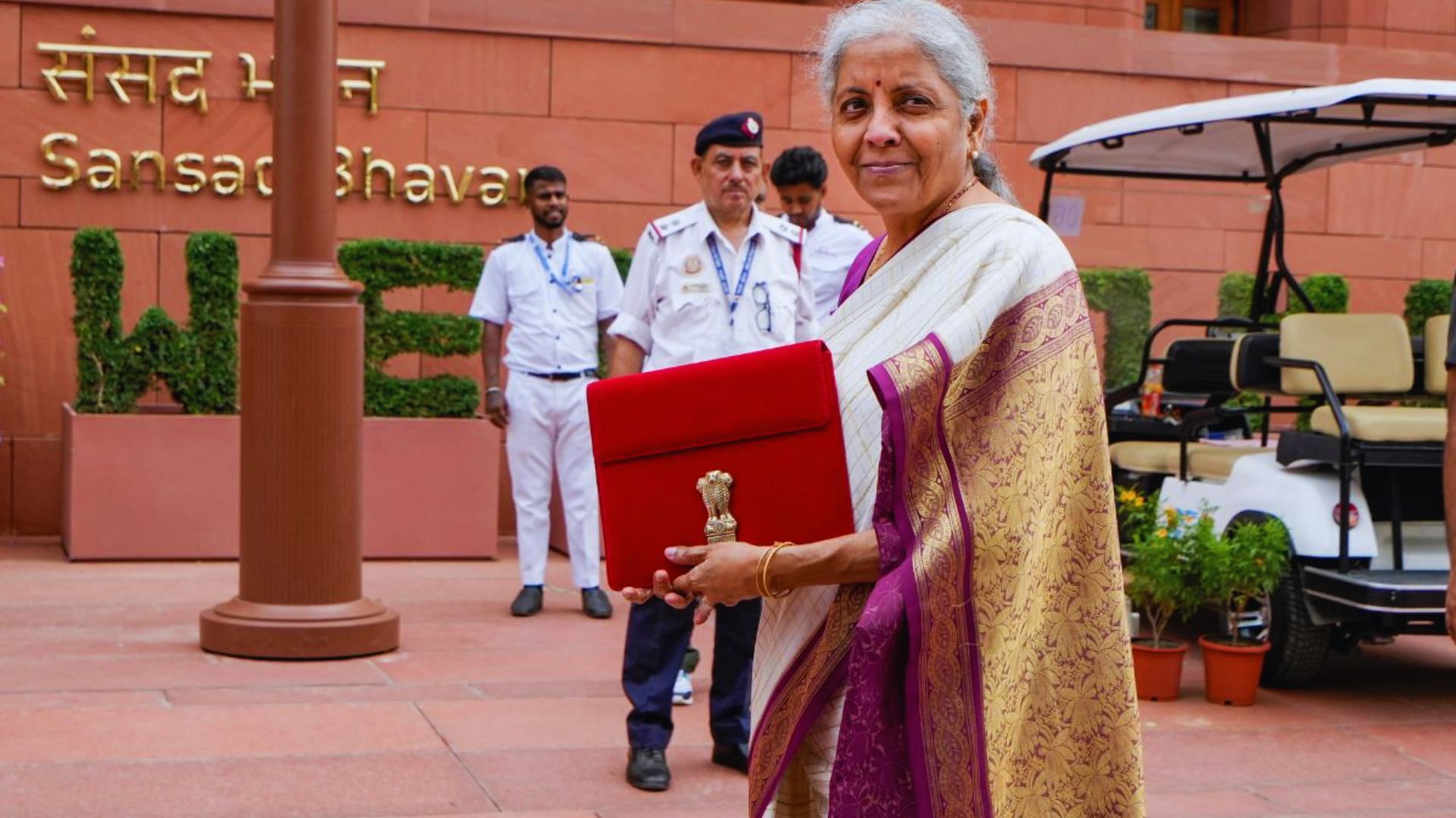 <div class="paragraphs"><p>Finance Minister Nirmala Sitharaman with the 2024-25 Union Budget.&nbsp;</p></div>