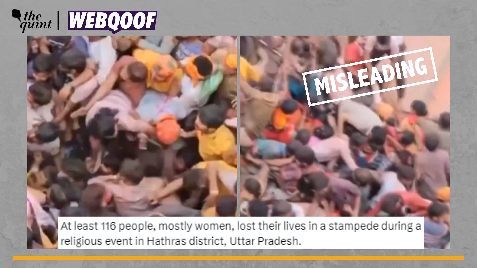 <div class="paragraphs"><p>Fact-Check | The video is old and unrelated to the recent stampede in Hathras, Uttar Pradesh.</p></div>