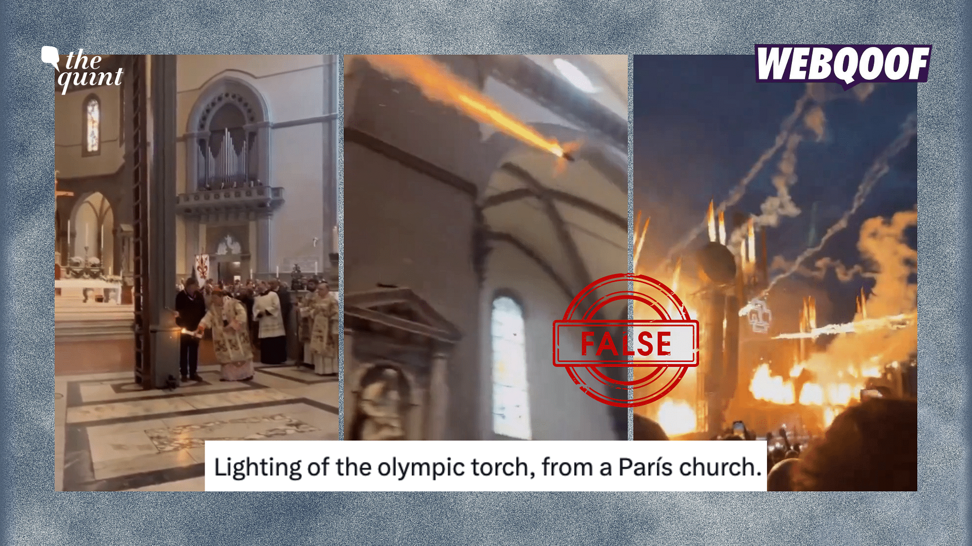 <div class="paragraphs"><p>The video has no connection to the Olympic torch for the 2024 Paris Olympics.</p></div>