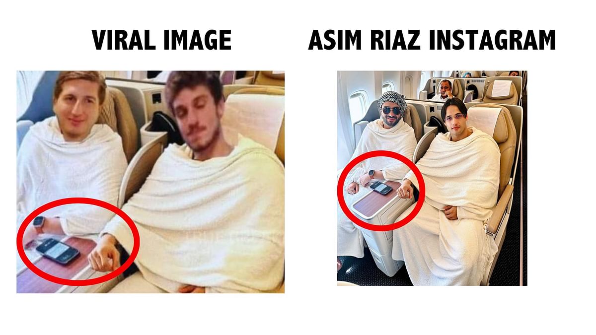 The original image shows Indian reality TV celebrity Asim Riaz with his friend Aly Goni and brother Umar Riaz. 