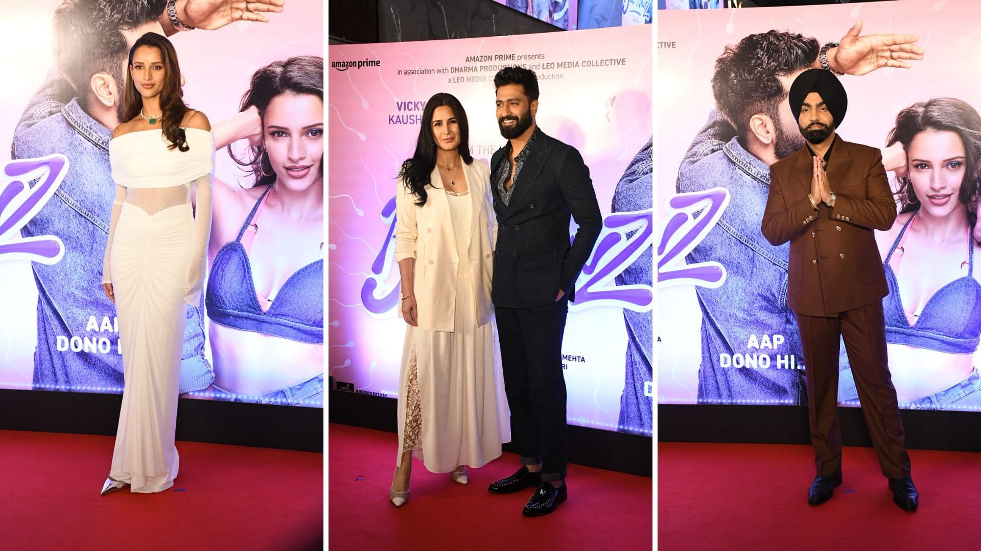 <div class="paragraphs"><p> Katrina Kaif Joins Vicky Kaushal at the Screening of 'Bad Newz'</p></div>