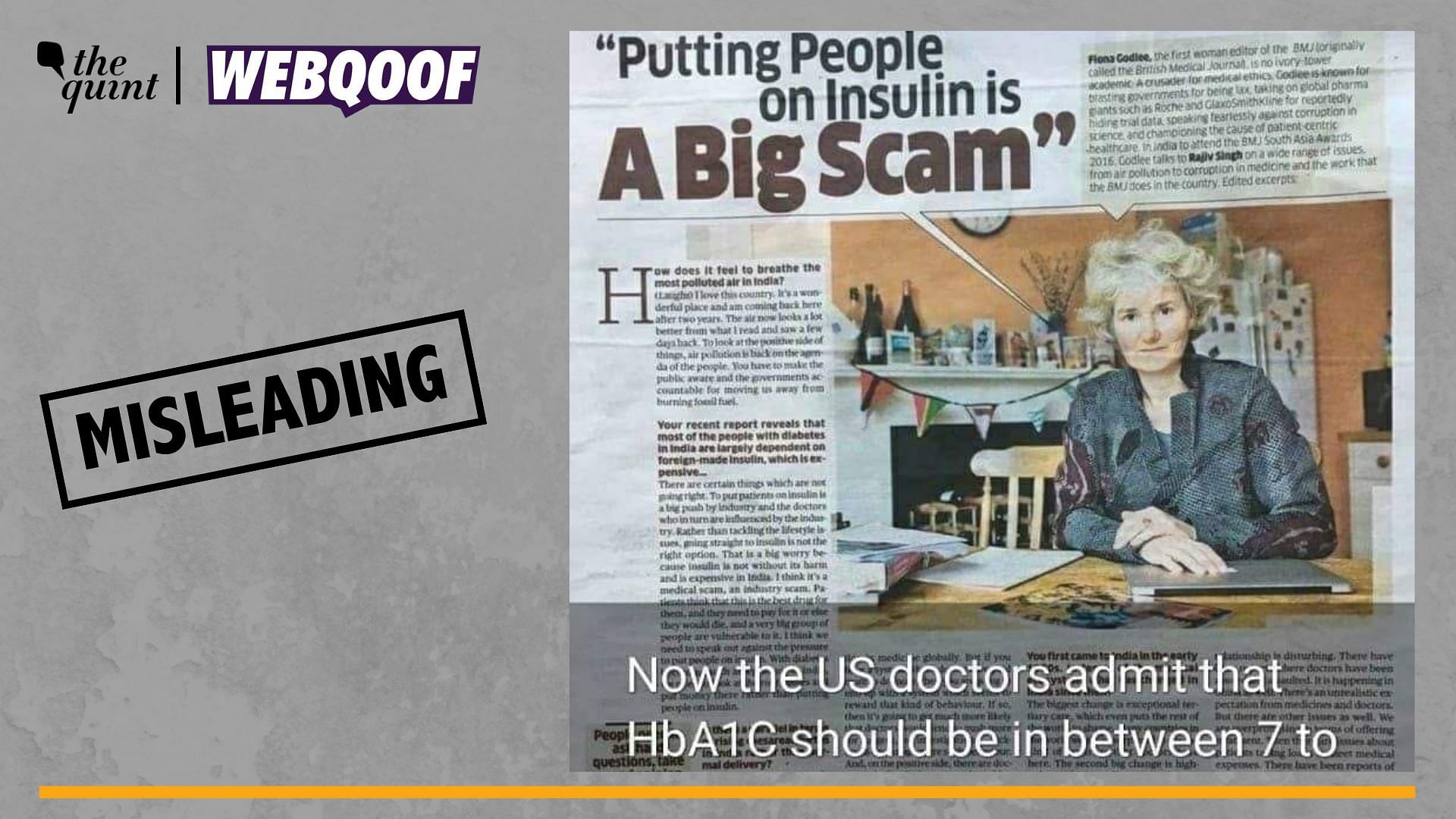 <div class="paragraphs"><p>Fact-Check | The viral claim about US doctors admitting HbA1C normal range as 7 to 8 is misleading.</p></div>