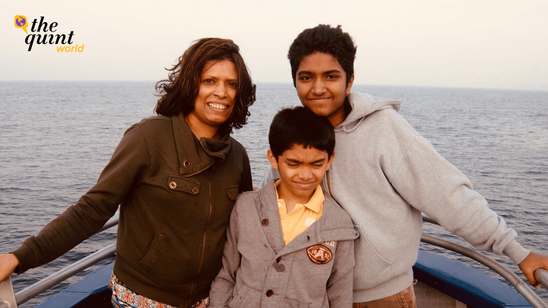 <div class="paragraphs"><p>Roshan Taroll, extreme right, with his mother and younger brother.&nbsp;</p></div>