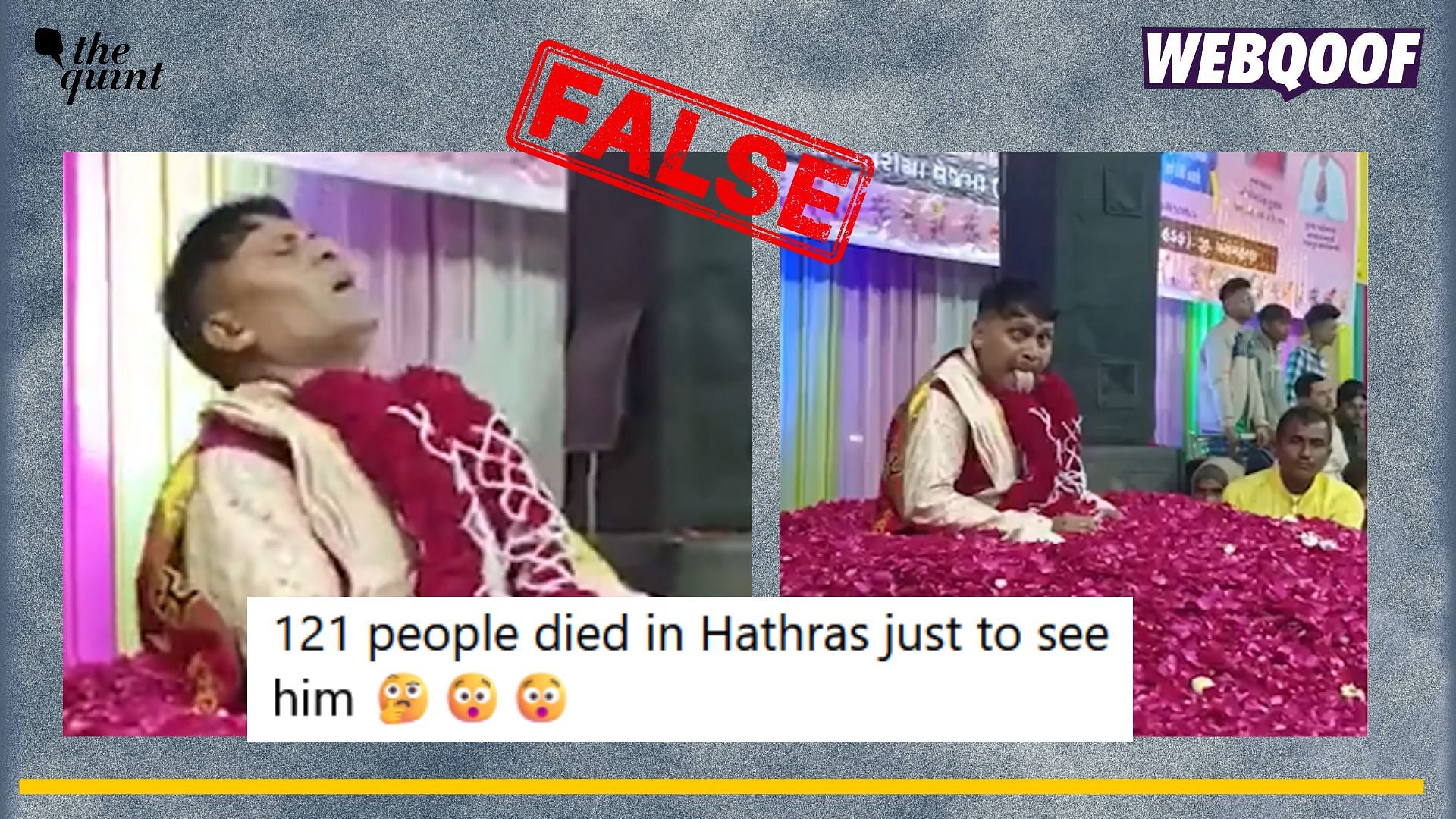 <div class="paragraphs"><p>Fact-check: Another self styled godman from Gujarat is being misidentified as 'Bhole Baba' who is linked with the Hathras stampede.</p></div>