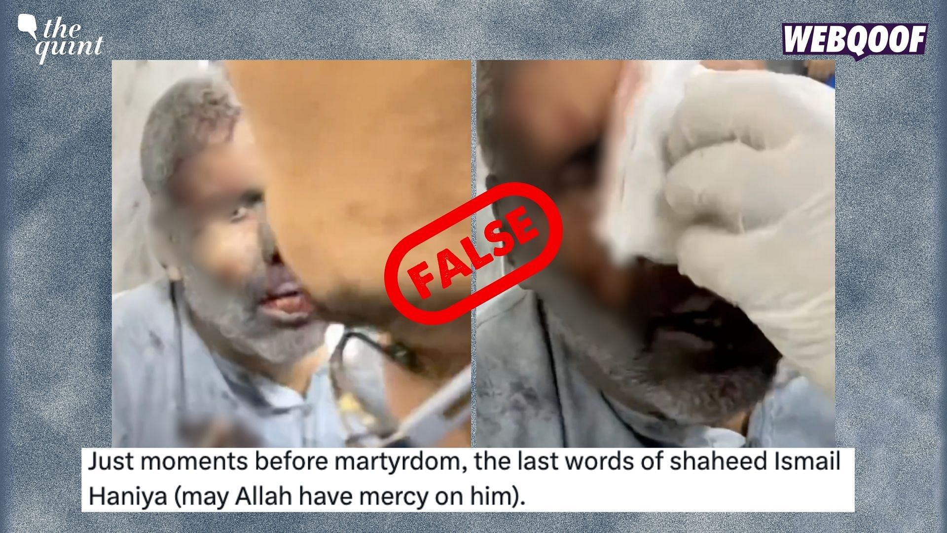 <div class="paragraphs"><p>Fact-Check: This video does not show Hamas's Ismail Haniyeh.</p></div>