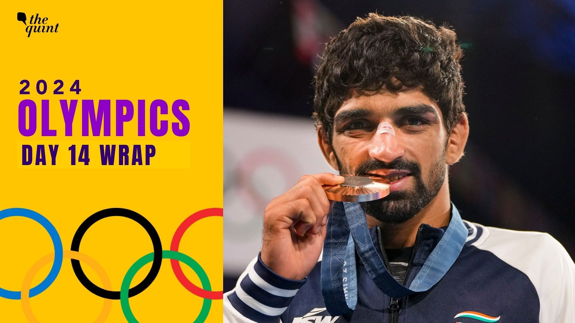 <div class="paragraphs"><p>Paris Olympics 2024, Day 14 Wrap: Aman Sehrawat won a bronze medal in wrestling.</p></div>