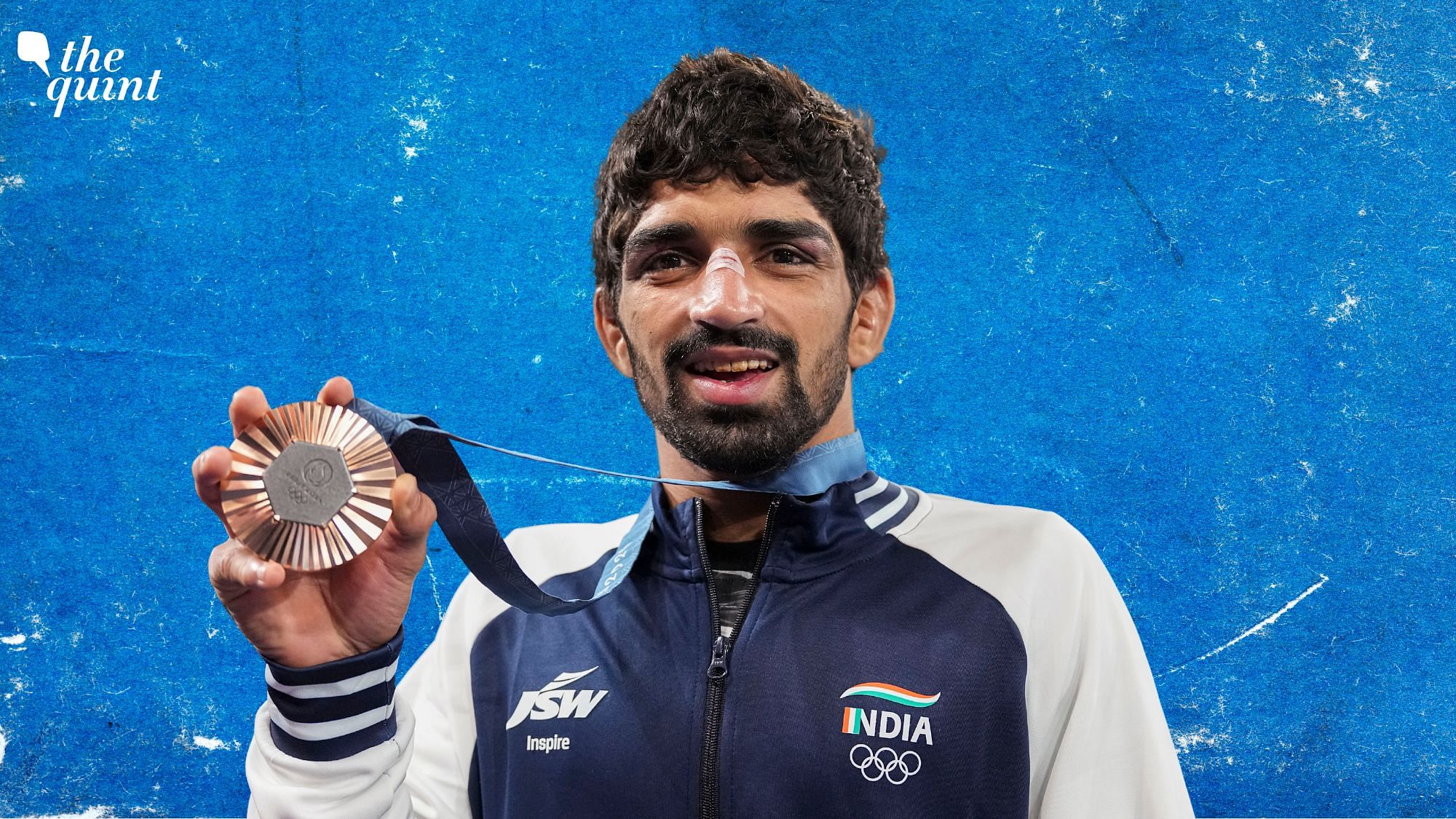 <div class="paragraphs"><p>Paris Olympics 2024: Aman Sehrawat wins a bronze medal.</p></div>