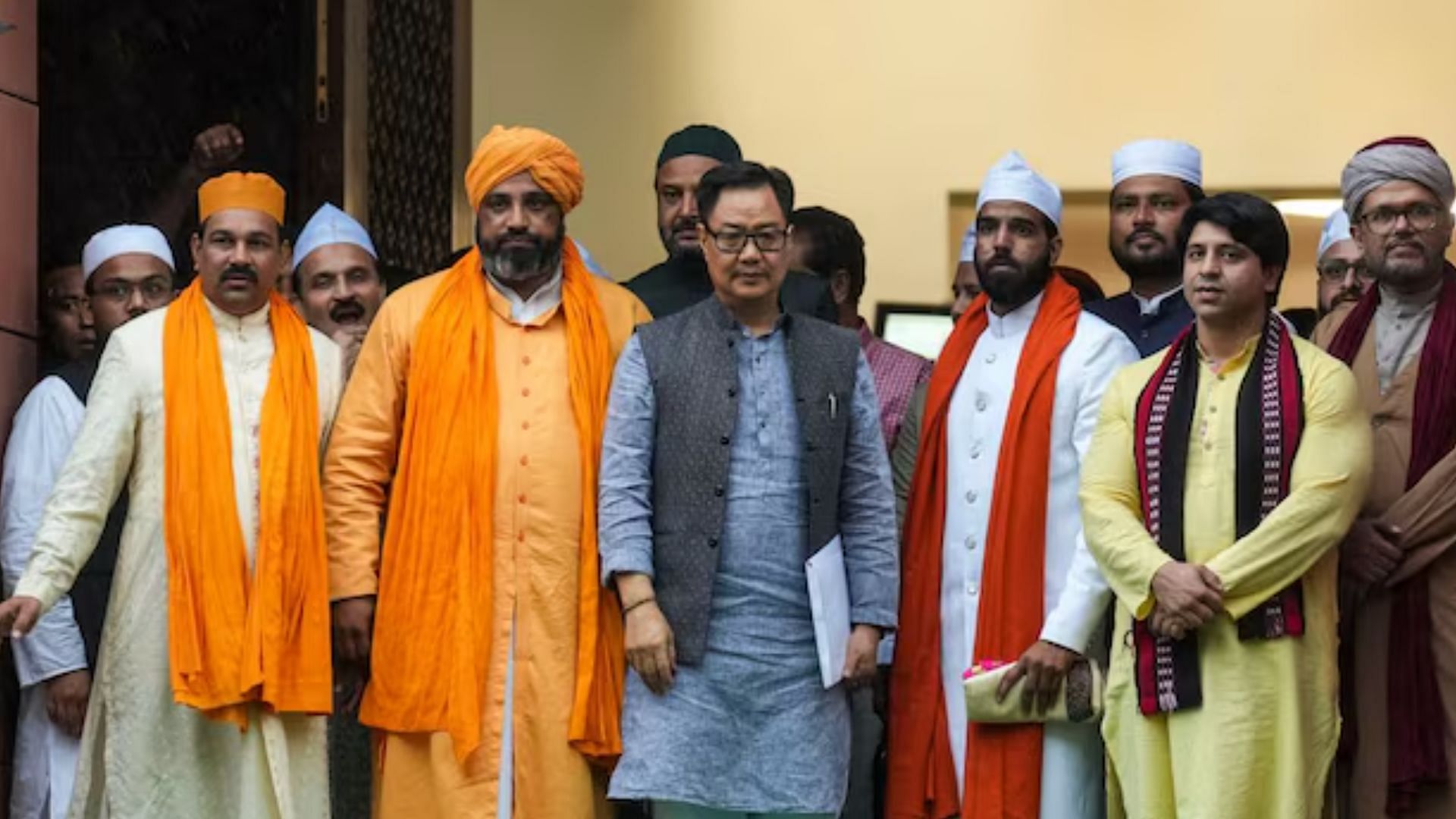 <div class="paragraphs"><p>Union minister Kiren Rijiju meets a delegation of Muslim clerics regarding the Waqf Amendment Act during the Monsoon session of Parliament. </p></div>