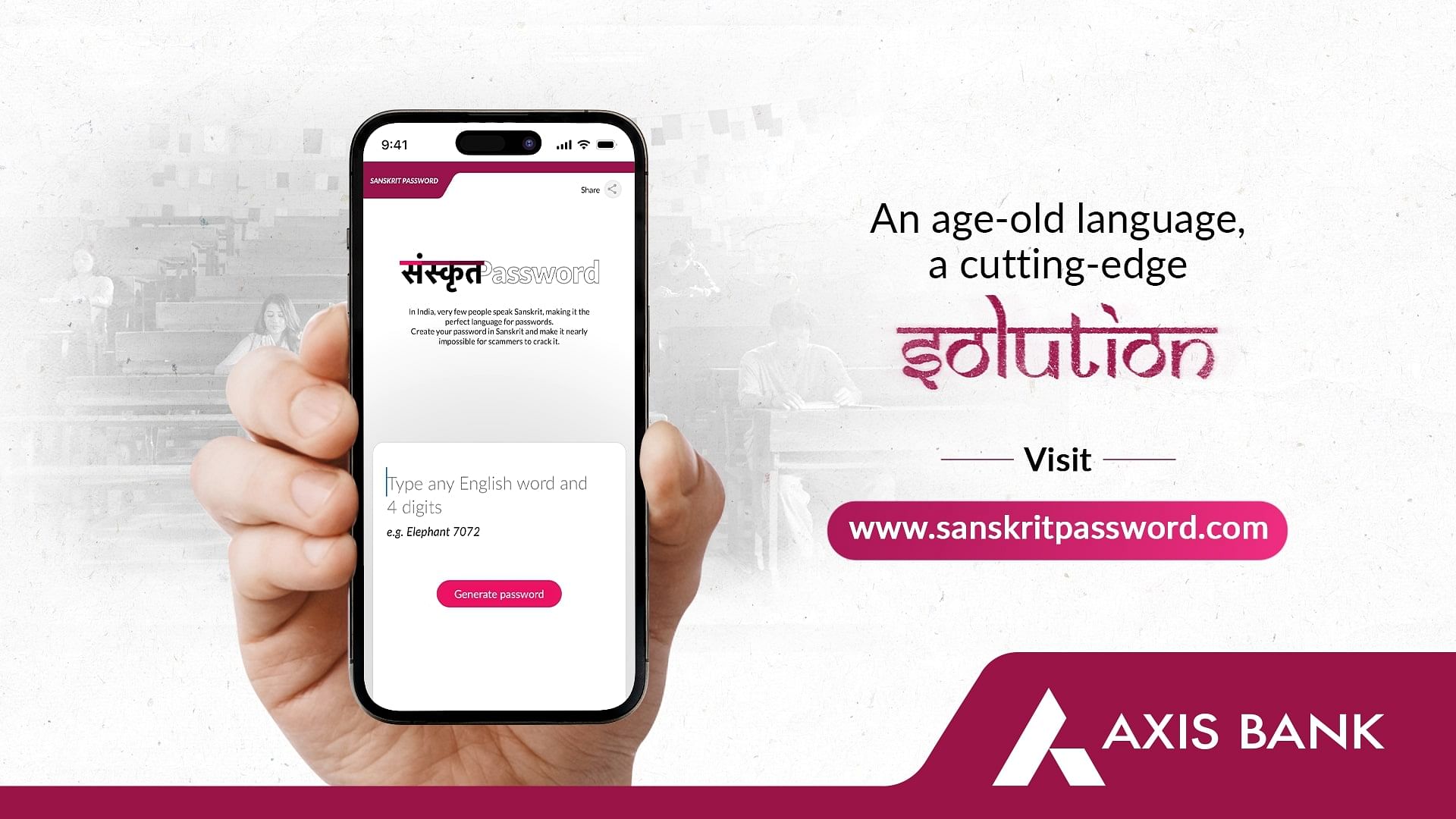 <div class="paragraphs"><p>Axis Bank’s Sanskrit Password Campaign | Enhancing Digital Security with Ancient Wisdom</p></div>