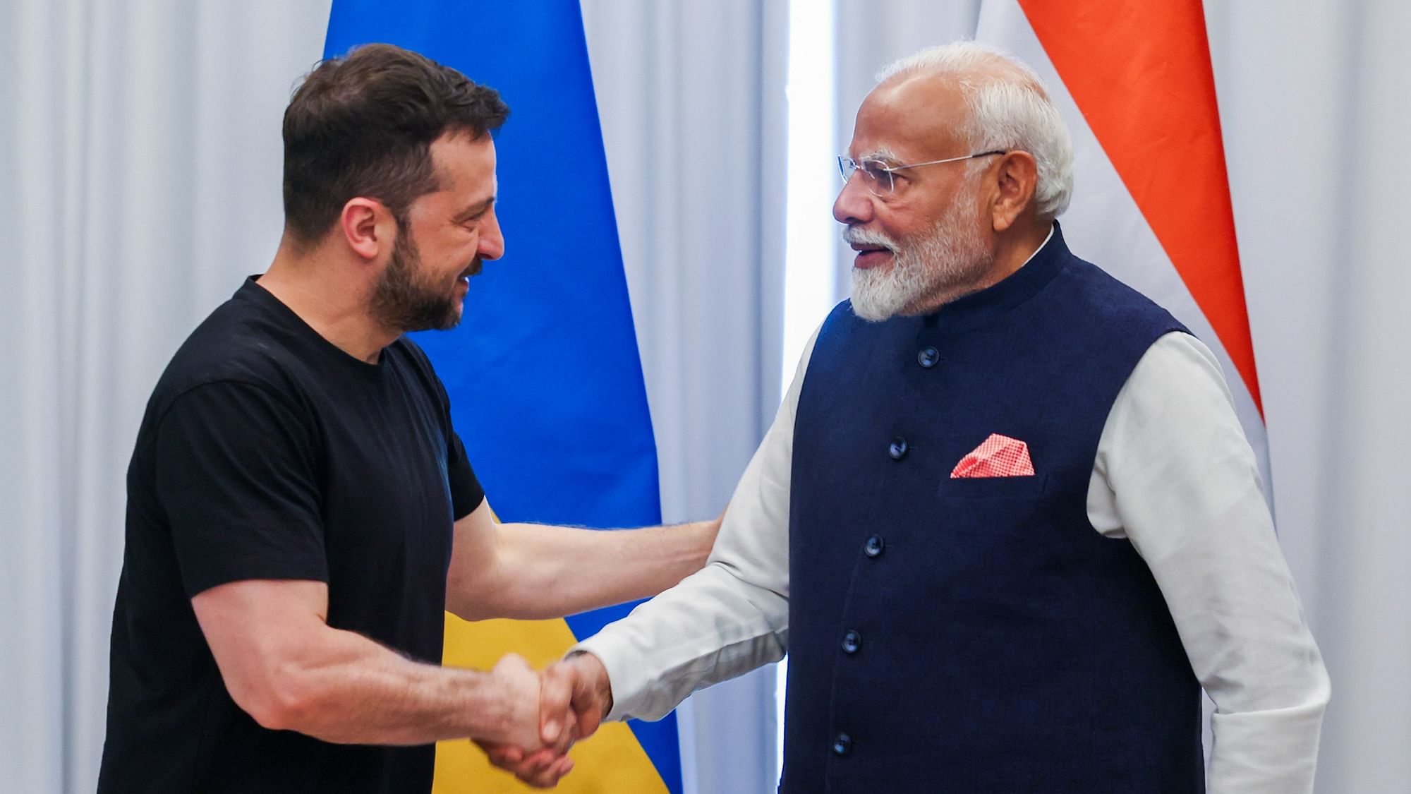 <div class="paragraphs"><p>Ukrainian President&nbsp;Volodymyr Zelenskyy and Indian Prime Minister Narendra Modi.&nbsp;</p></div>