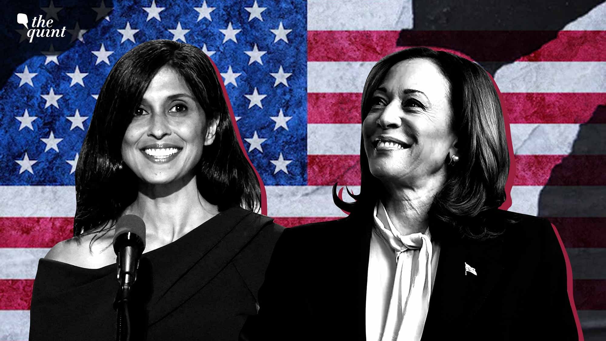 <div class="paragraphs"><p>Kamala Harris and Usha Vance.</p></div>