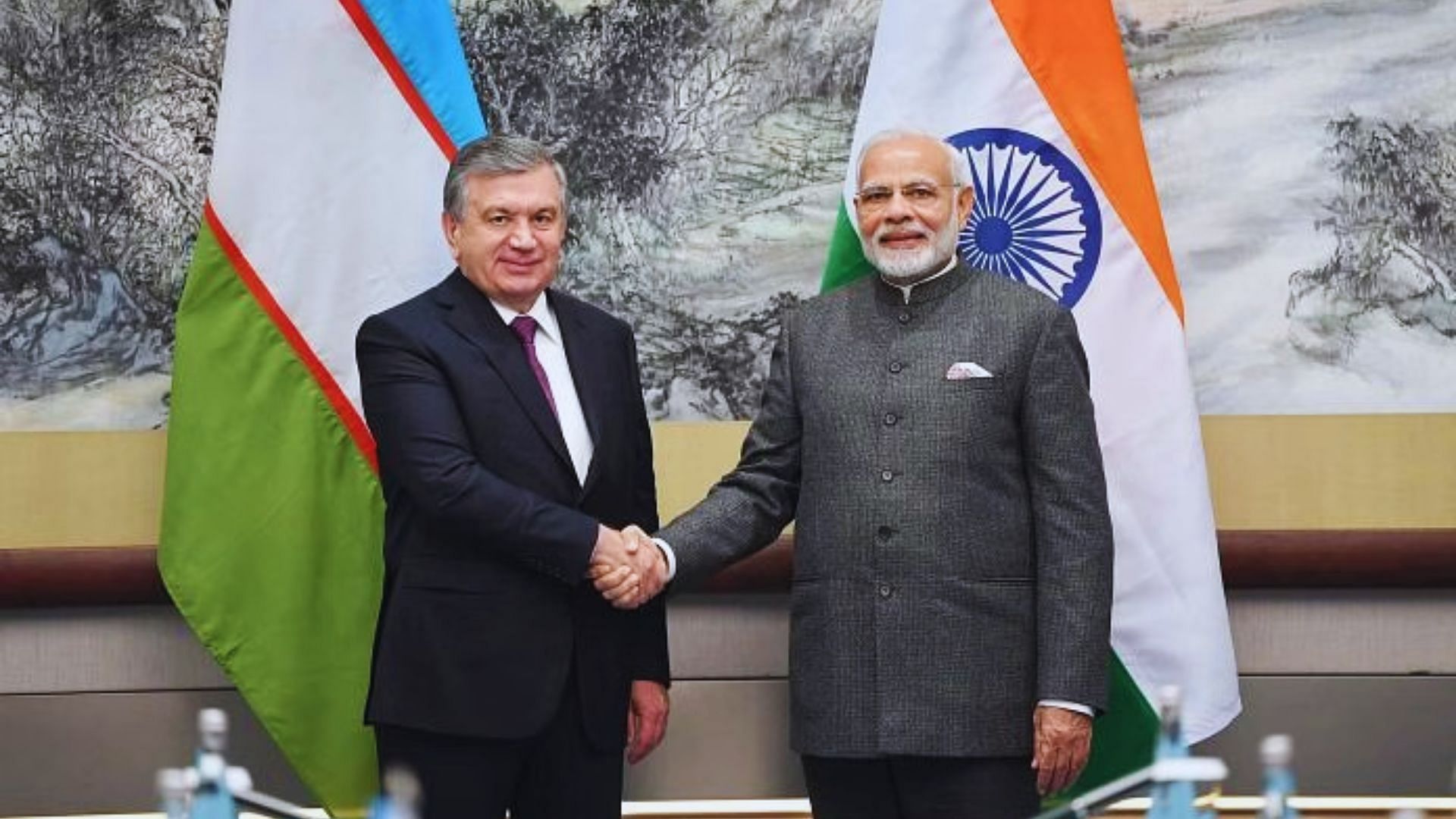 <div class="paragraphs"><p>President Shavkat Mirziyoyev and Prime Minister Modi.</p></div>