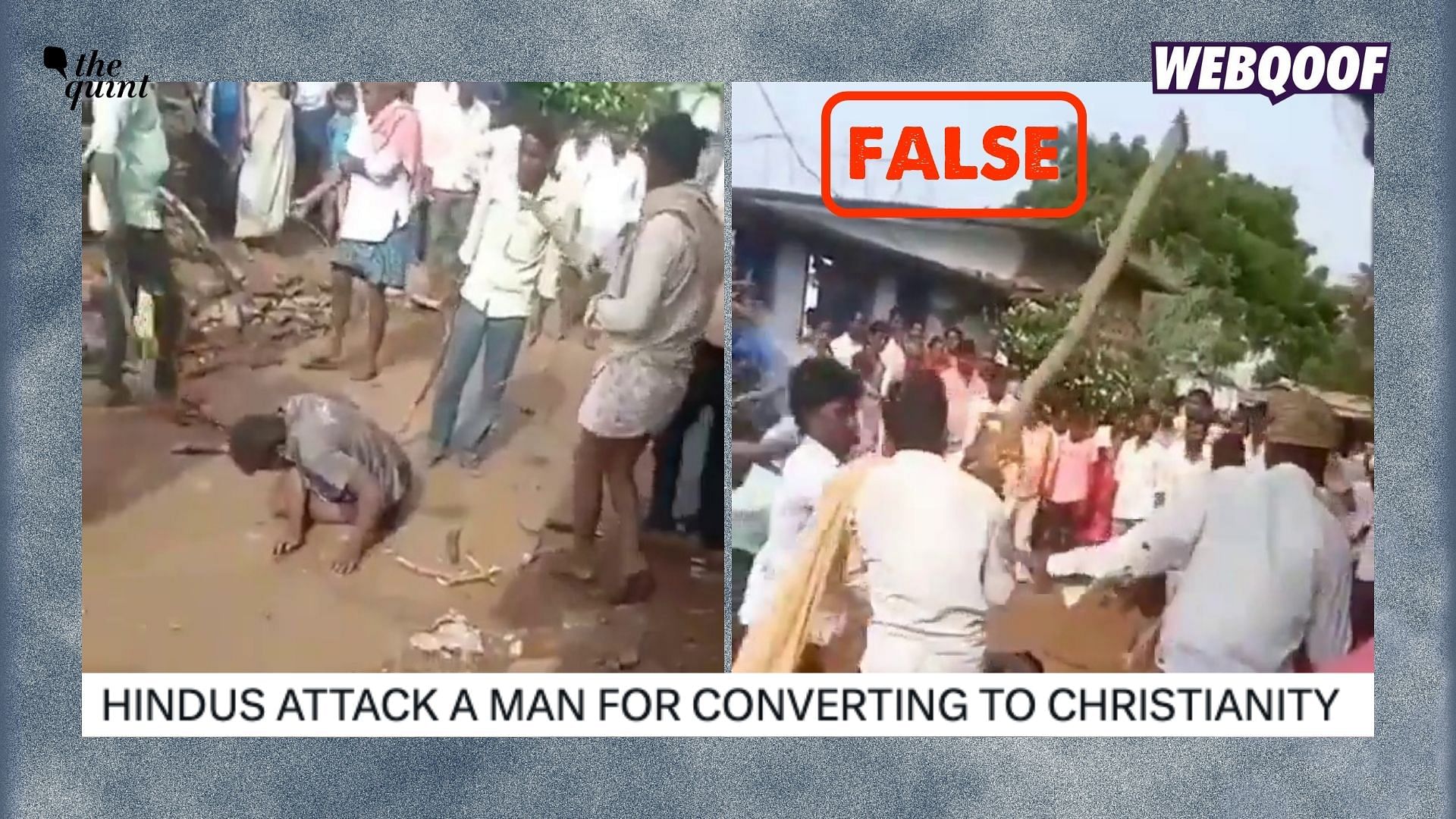 <div class="paragraphs"><p>The viral claim is false and does not show Hindus beating up a man for religious conversion.</p></div>