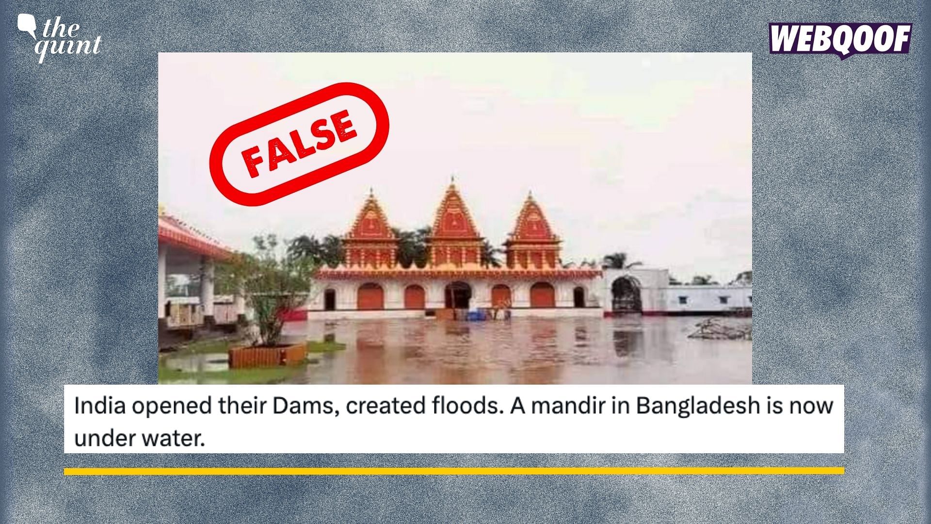 <div class="paragraphs"><p>Fact-Check: Old image of temple in India shared as one from Bangladesh.</p></div>