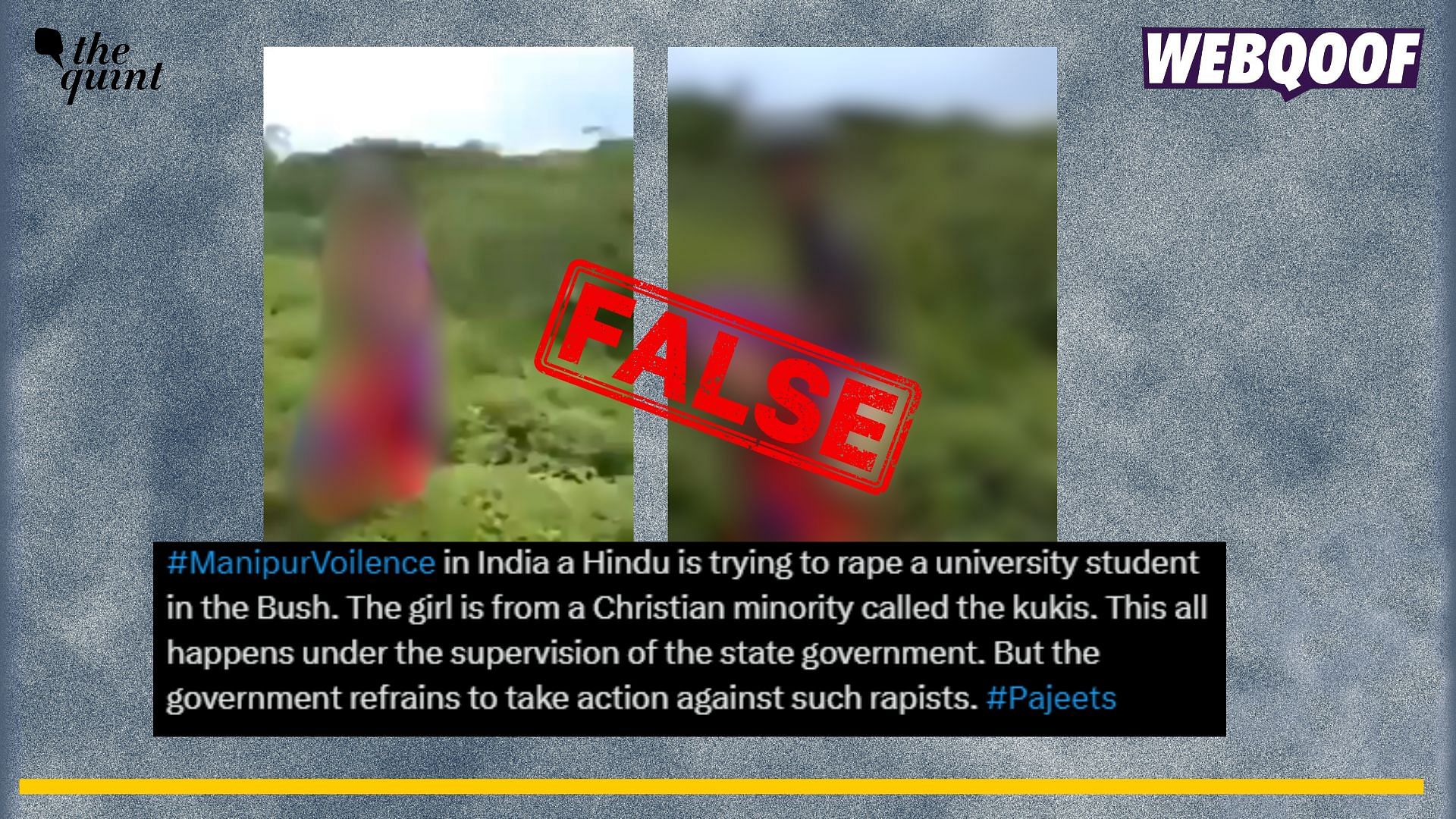 <div class="paragraphs"><p>Fact-check: An old and unrelated video showing a woman being assaulted is being falsely linked to Manipur.</p></div>