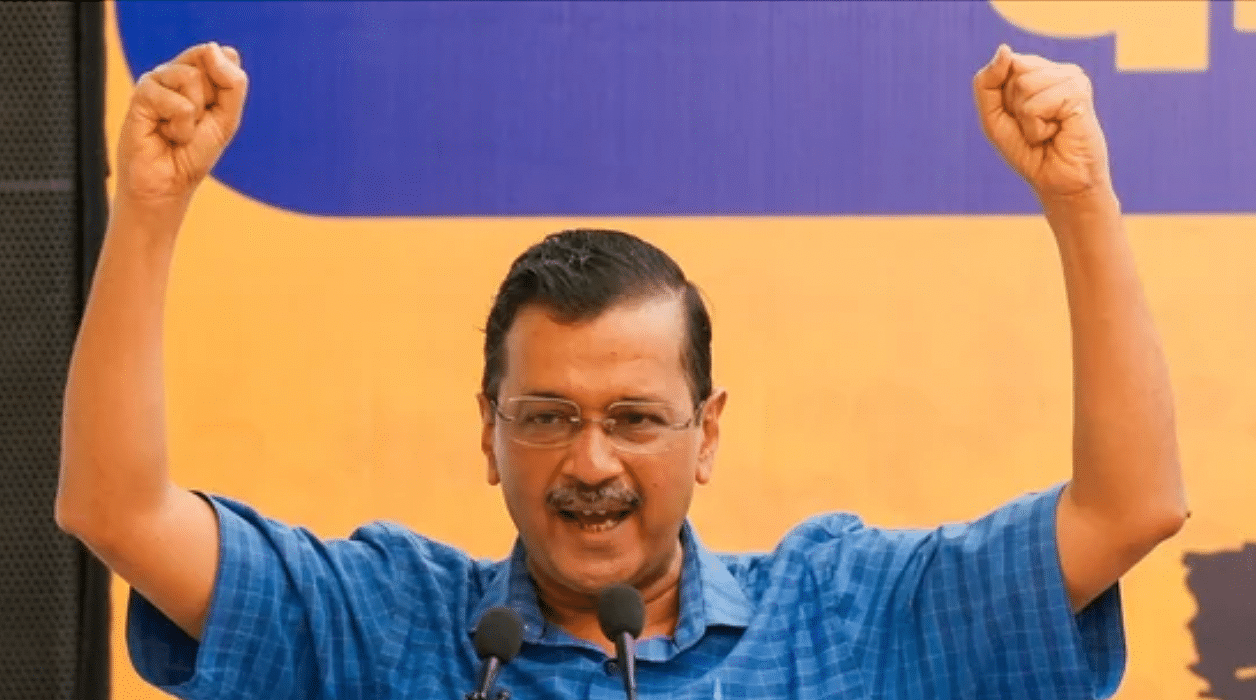 <div class="paragraphs"><p>Arvind Kejriwal addressing his supporters on Sunday.</p></div>