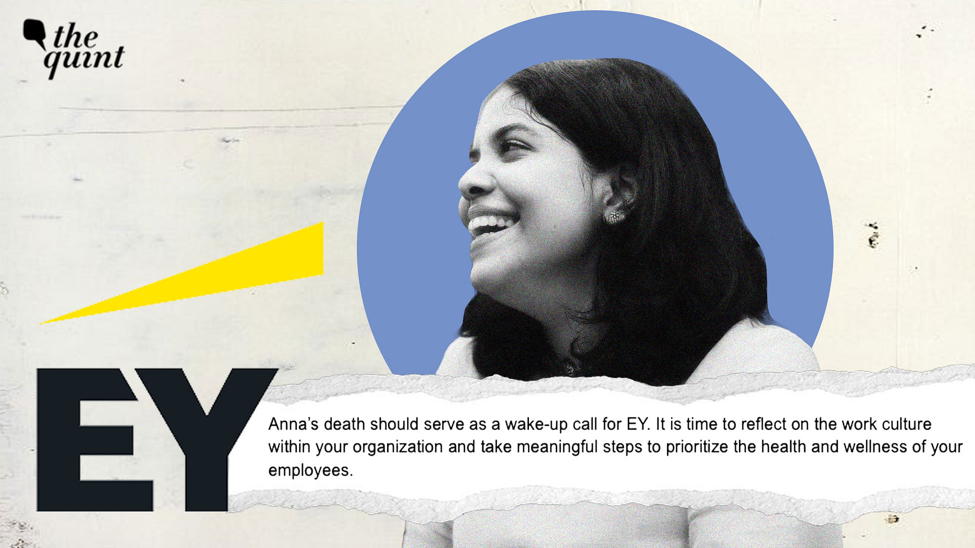 <div class="paragraphs"><p>Anna Sebastian Perayil, a 26-year-old CA&nbsp;employed at EY India in Pune, lost her life allegedly due to 'backbreaking workload'&nbsp;and work-related stress.</p></div>