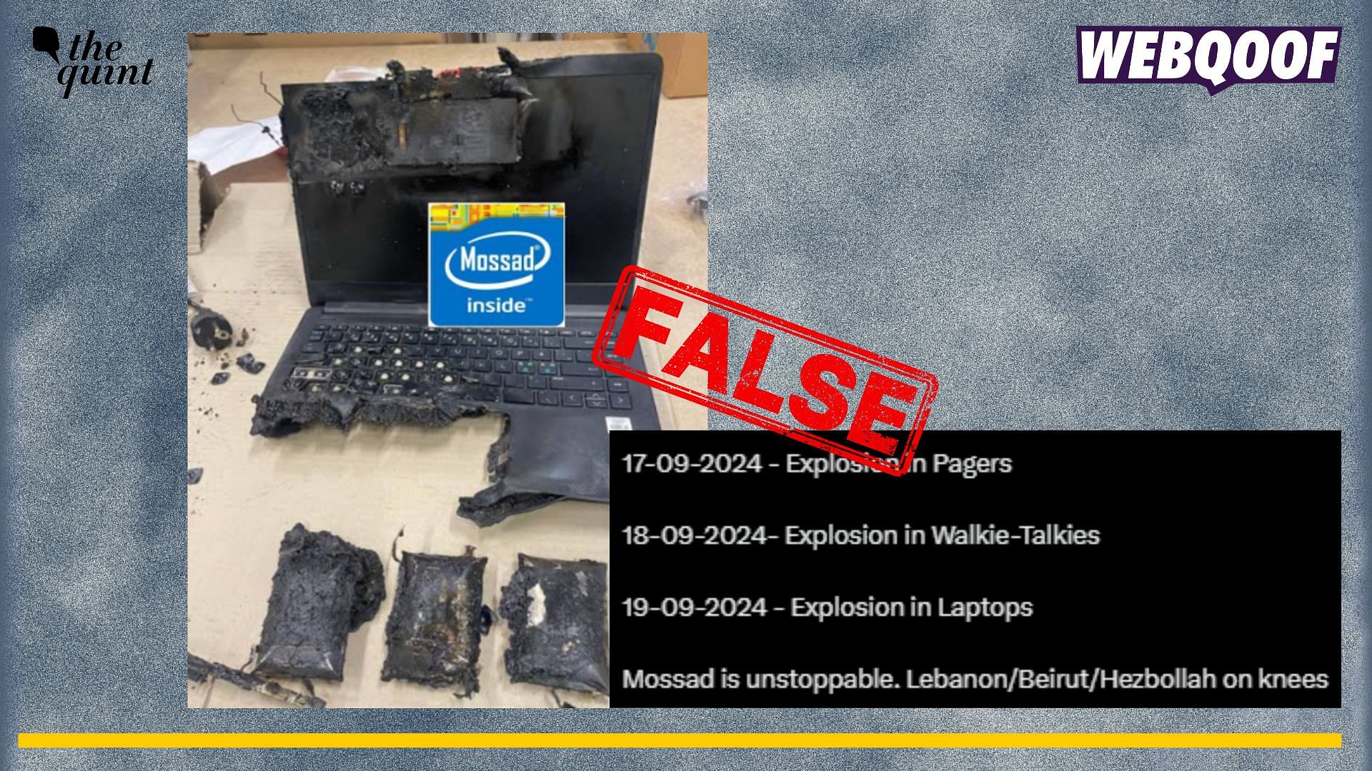 <div class="paragraphs"><p>Fact-check: An old and unrelated image of an exploded laptop is going viral to claim that it shows a recently exploded device in Lebanon.</p></div>