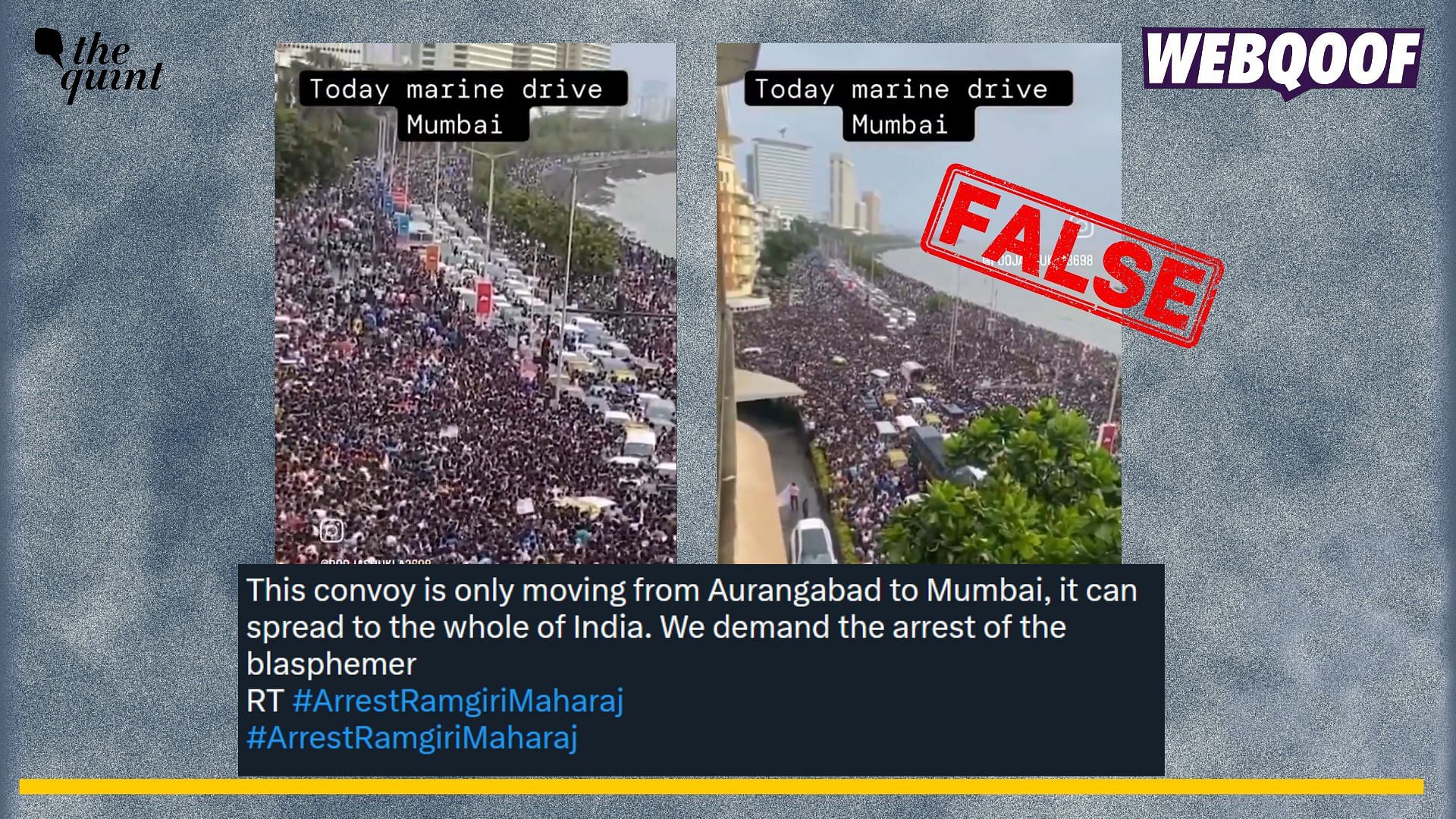 <div class="paragraphs"><p>Fact-check: Old and unrelated video of crowd gathered at Marine Drive, Mumbai falsely linked to AIMIM's protests. </p></div>