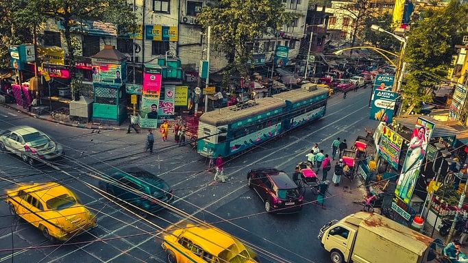 <div class="paragraphs"><p>A picture of a tram captured from the third floor of an old house near College Street, Kolkata.</p></div>