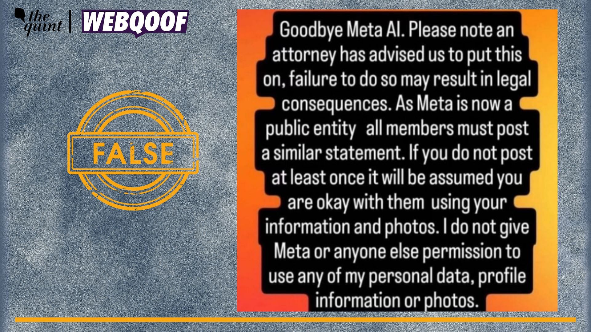 <div class="paragraphs"><p>Fact-Check | This note titled 'Goodbye Meta AI' that is going viral is a hoax.</p></div>