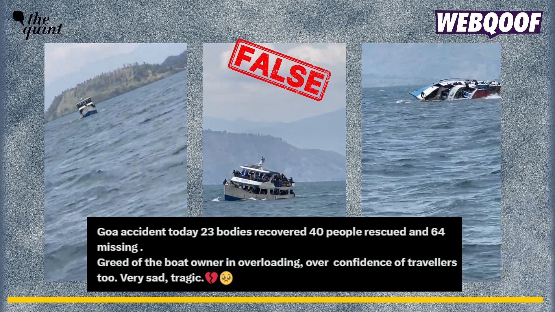 <div class="paragraphs"><p>Fact-check: A video of a boat capsizing in the Democratic Republic of Congo is being shared with a false claim that this happened in Goa.</p></div>