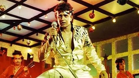 <div class="paragraphs"><p>Mithun Chakraborty in and as<em> Disco Dancer.</em></p></div>