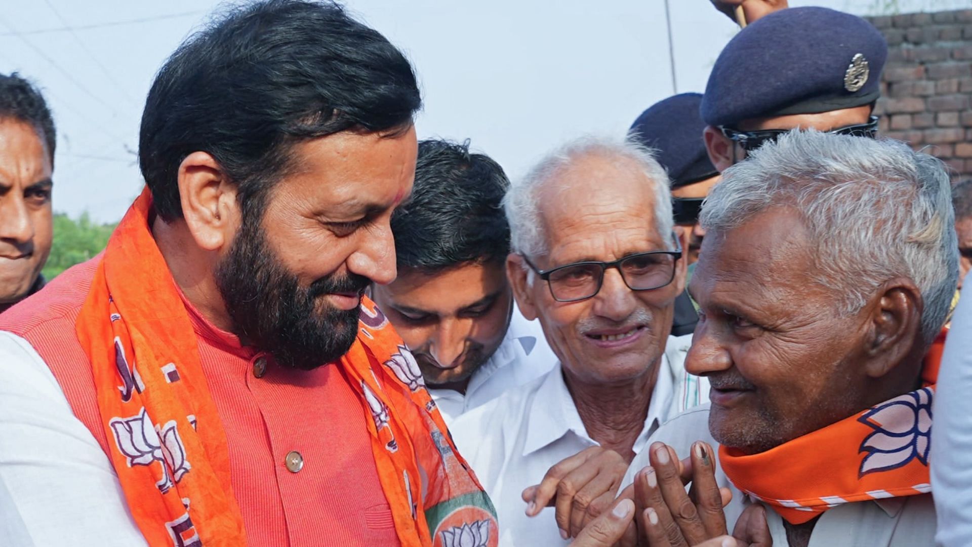 <div class="paragraphs"><p>CM Nayab Singh Saini with supporters after the election win.</p></div>