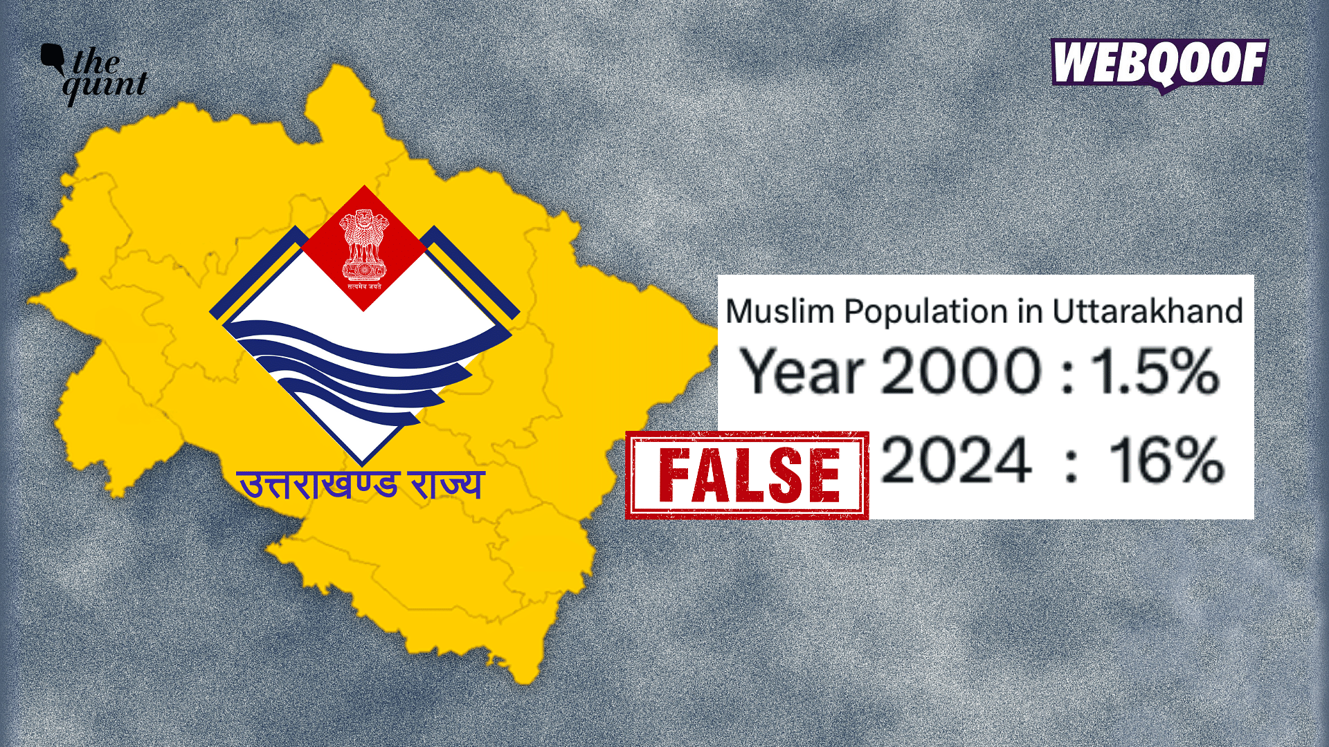 <div class="paragraphs"><p>The viral claim is false as Uttarakhand has 11.92 percent Muslims in 2001.</p></div>