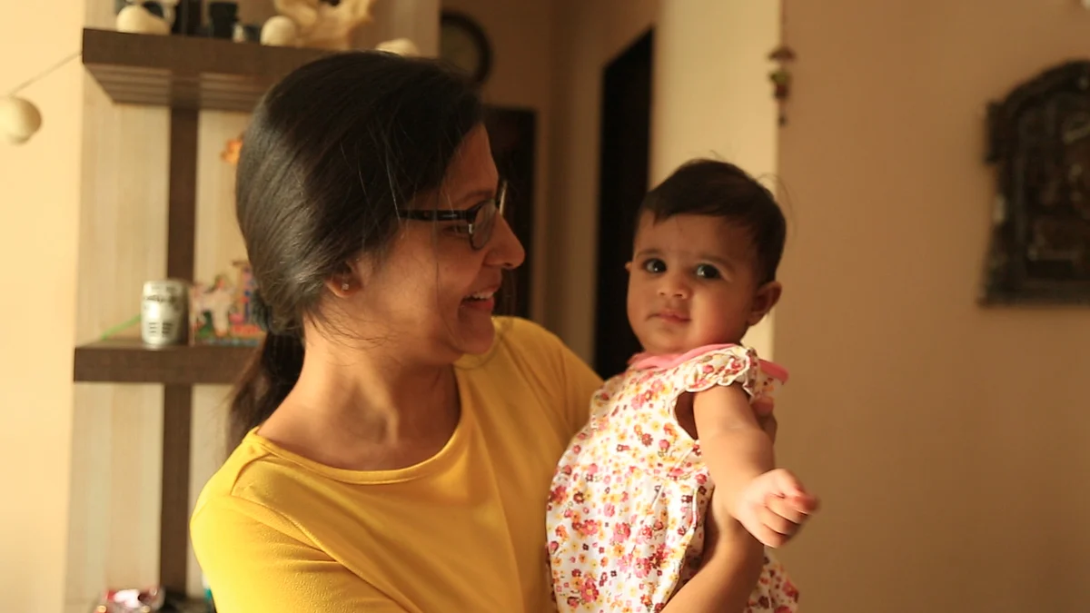 Chhavi Shah spends time with her daughter.