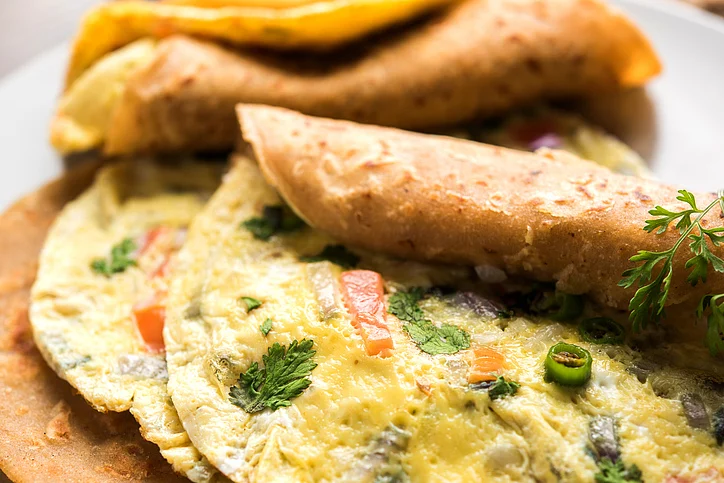 Here’s a cool twist to kathi rolls, with no added fat.