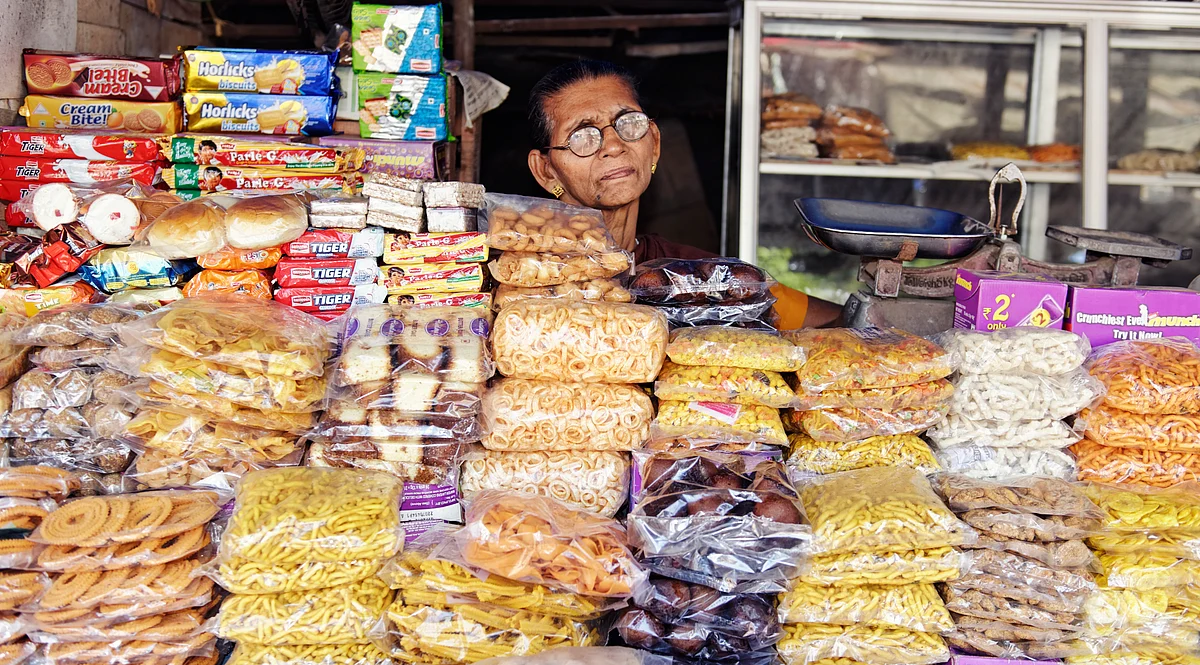 Shopping mart aunty gives me judgemental looks for eating unnatural amounts of junk food. 