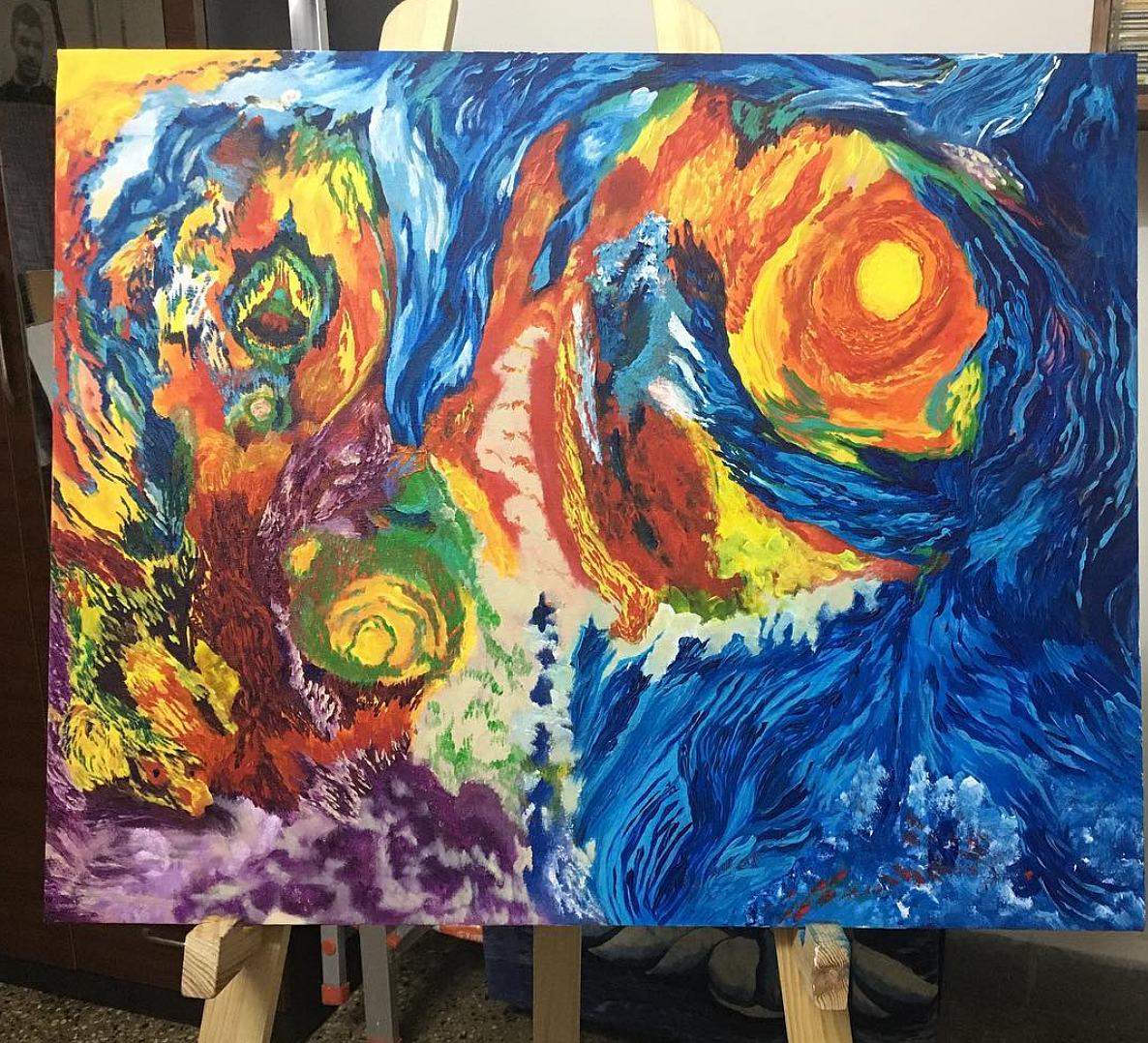 A painting by Reshma Valliappan.