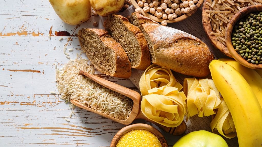 Carbohydrates are found in foods like fruits, vegetables, breads, Indian bread and dairy products.