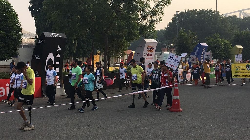 The starting point of the Airtel Delhi Half Marathon.