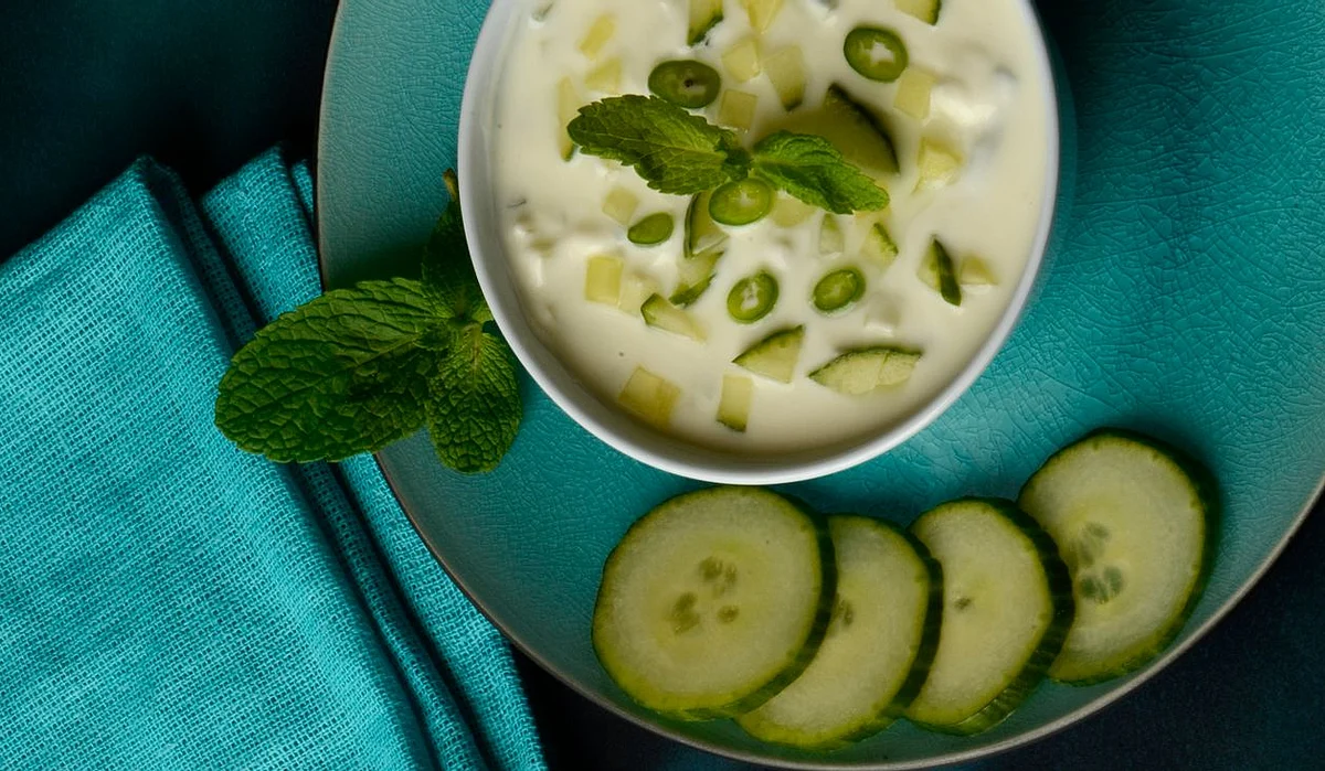 Cucumber <i>raita</i>.