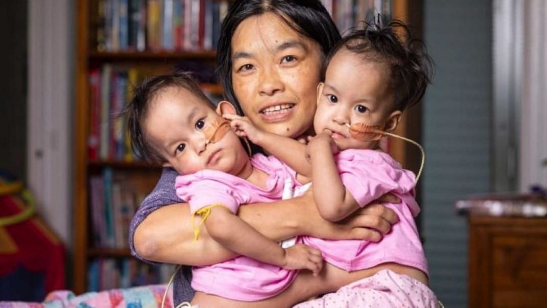 The girls and their mother, Bhumchu Zangmo, 38, were brought to Australia in October from Bhutan by Children First Foundation, an Australian-based charity.