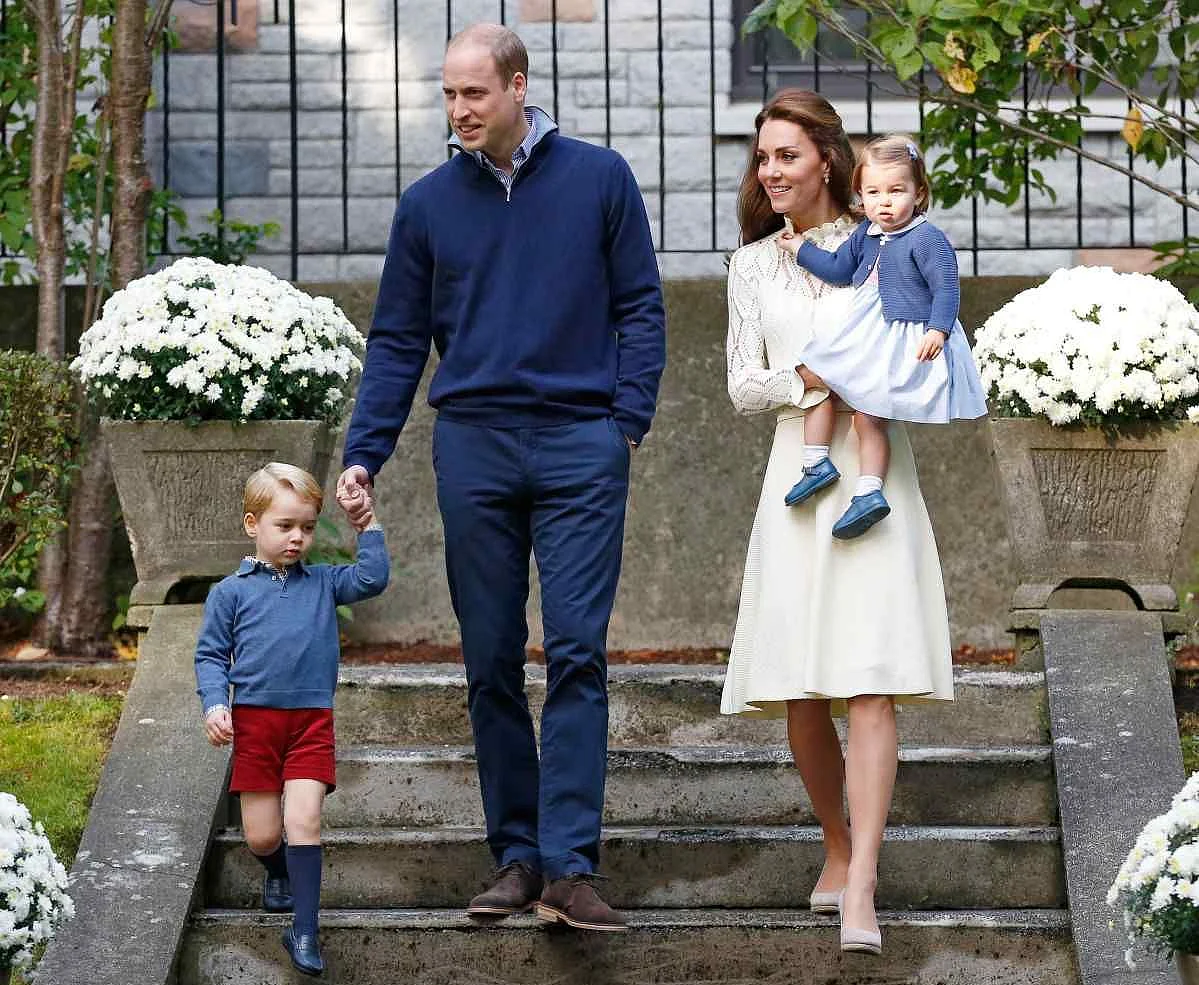 William and Kate with their kids George and Charlotte.
