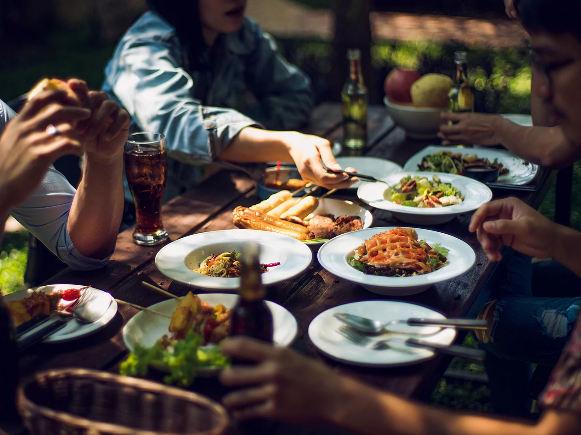 “When you are out, eat only one dish, eat early and look for non-meal or non-food bonding areas in life”, summarises Rujuta.