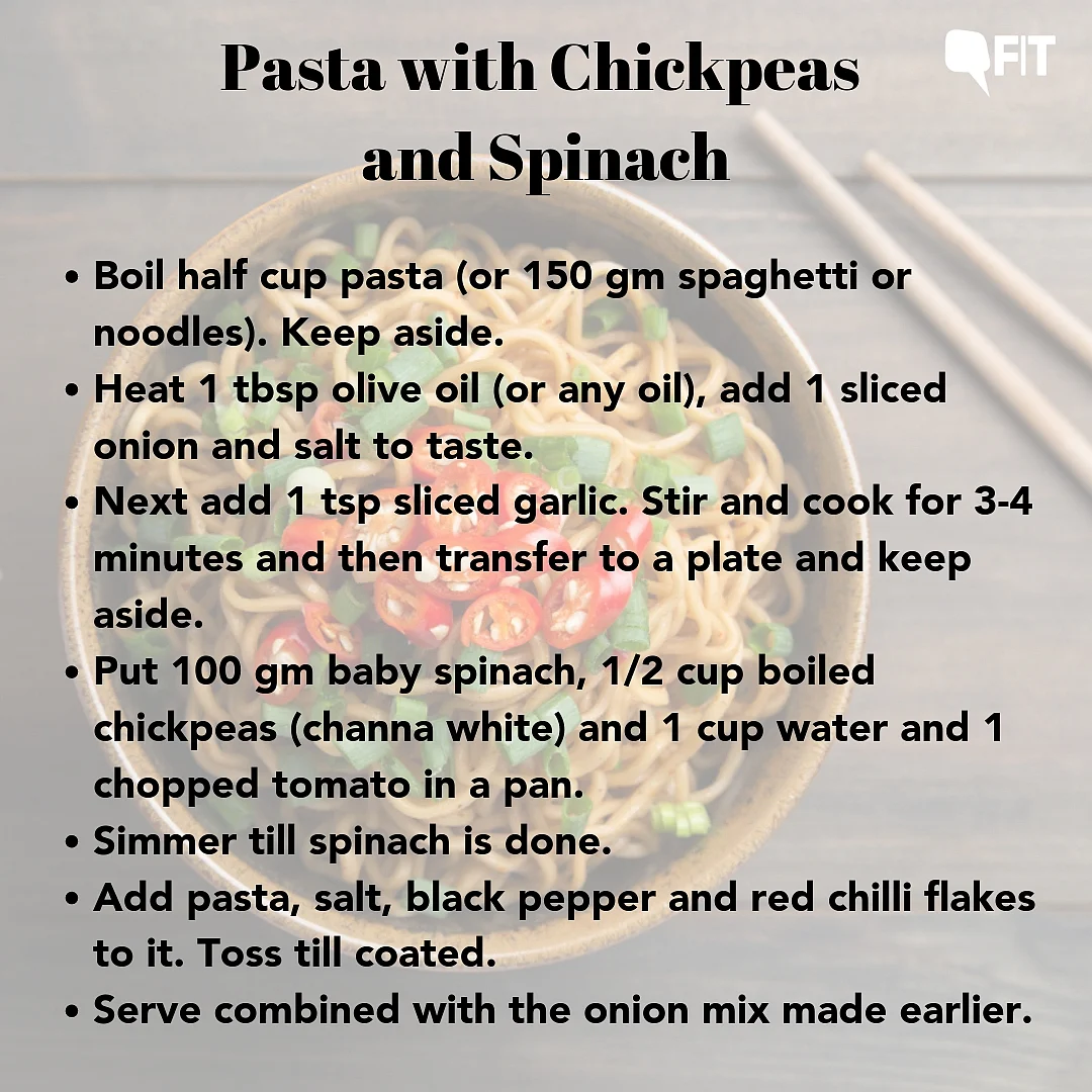 Kavita’s recipe for healthy pasta.