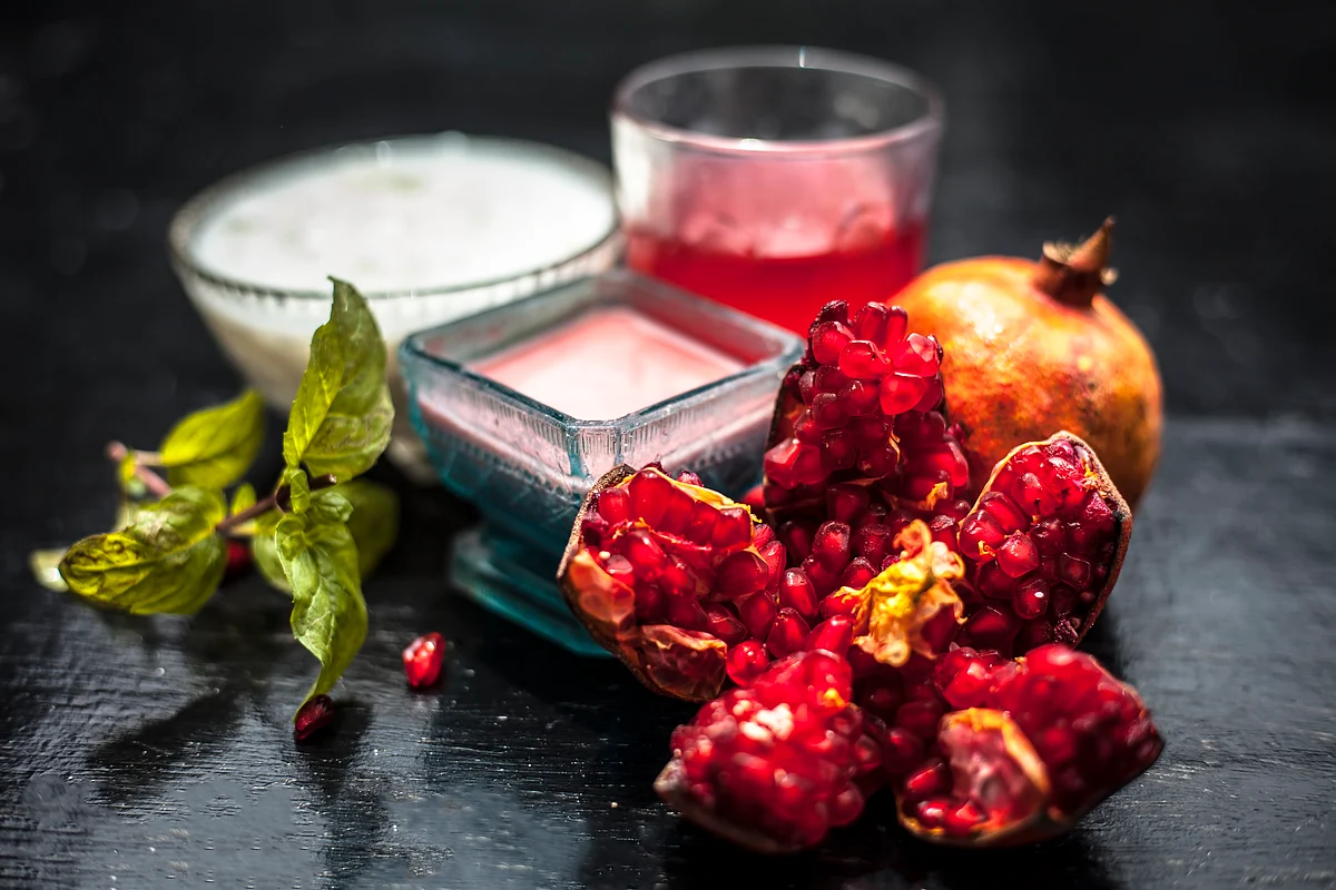 Eat 3 pomegranates a week for sure.