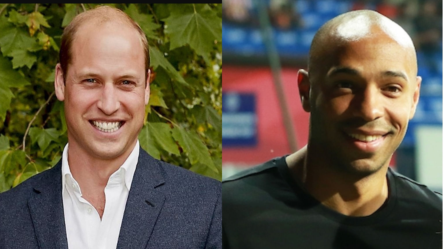 Prince William (L) and Thierry Henry