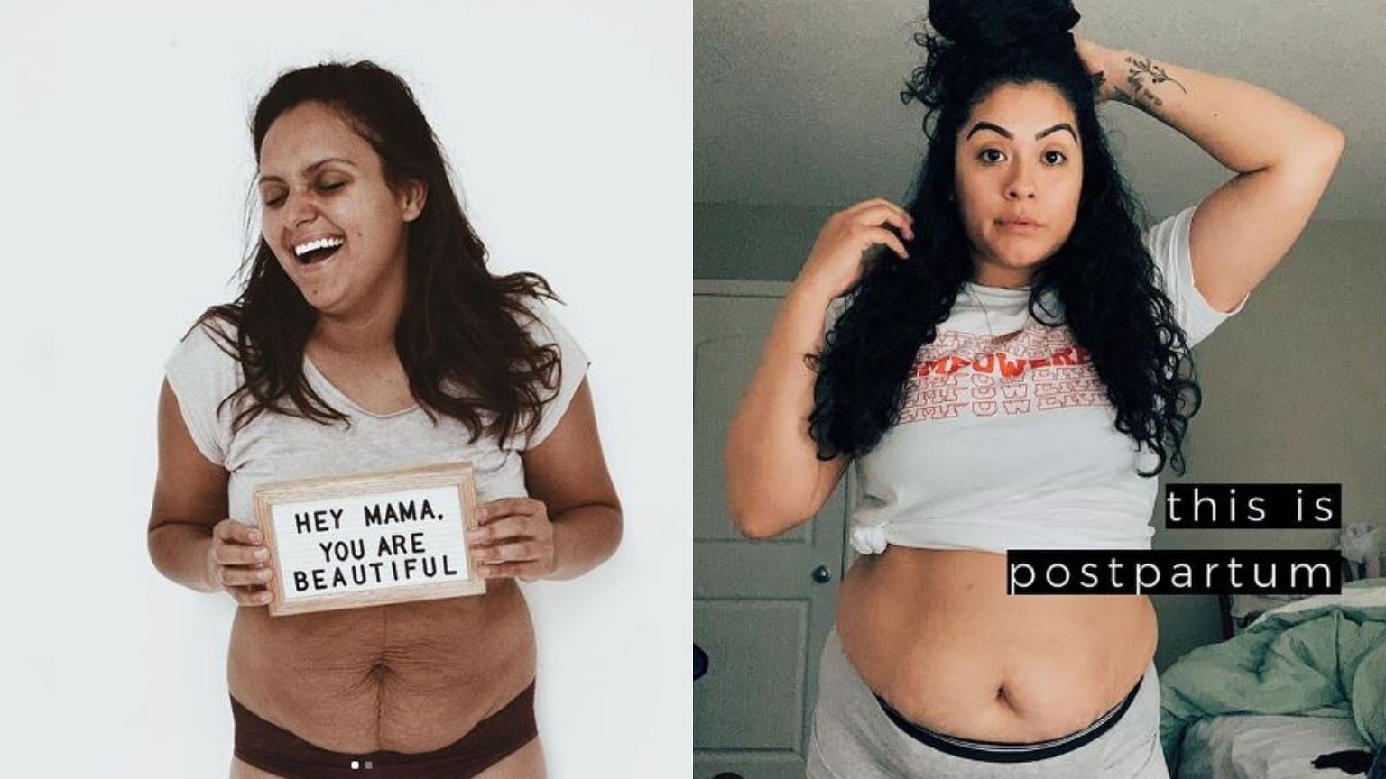 New mothers are sharing unfiltered pictures of their postpartum bodies.