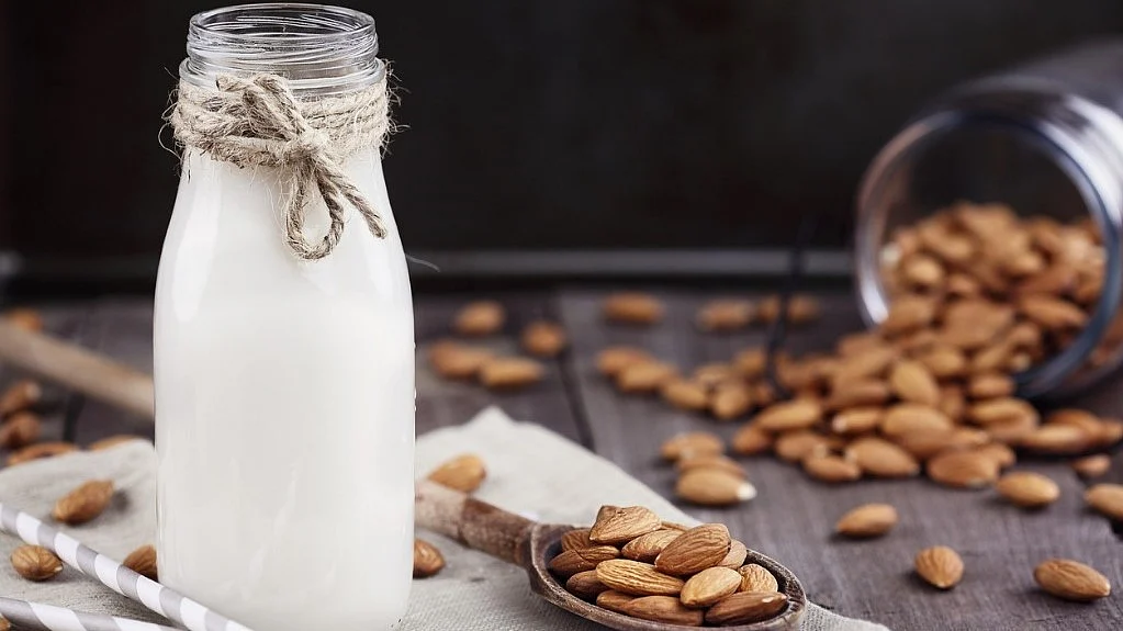 Milk and almonds are rich in calcium, and calcium is great for reducing anxiety.