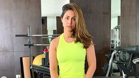 Actor Hina Khan is setting some major fitness goals in her recent posts on social media.